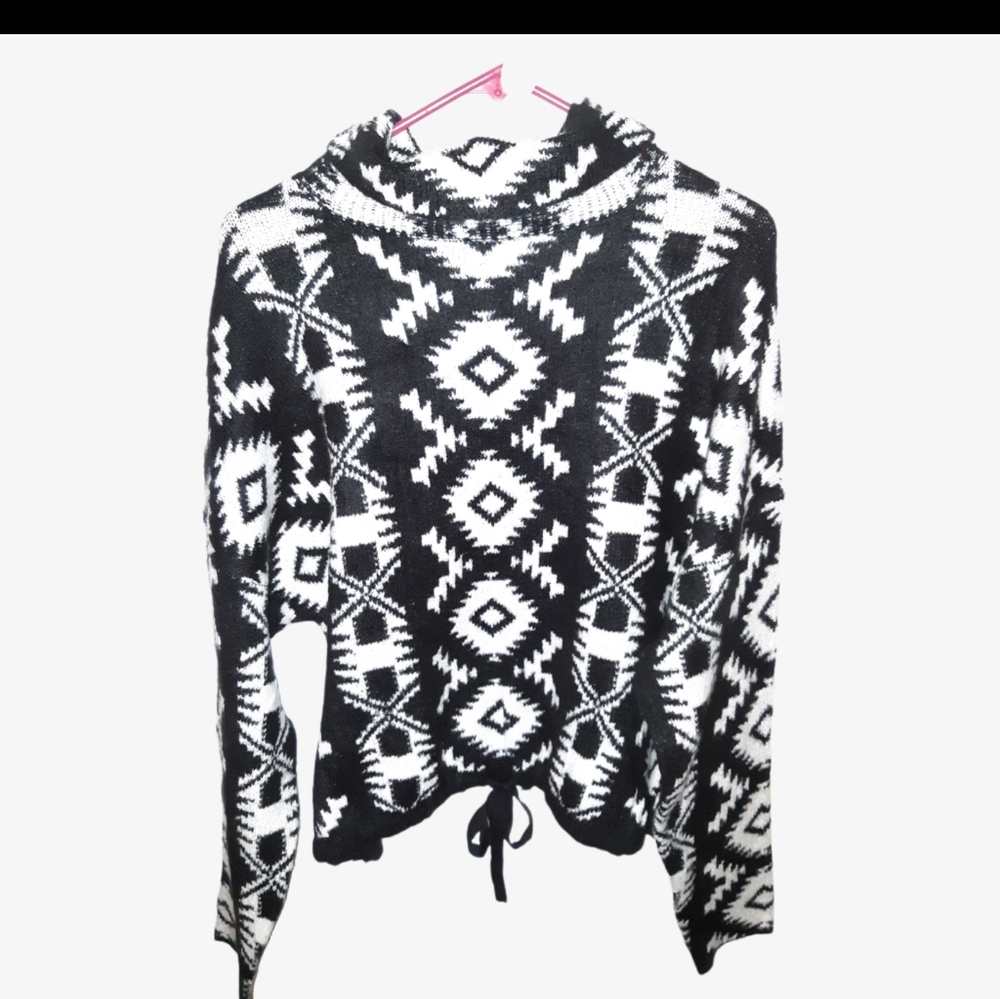 Knit Sweater black & white Juniors size XXL (19)